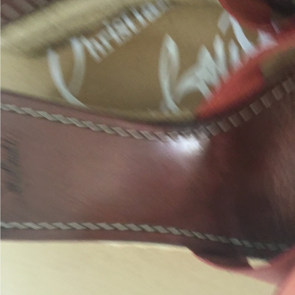 Christian Louboutin Orange Leather Sandals - Picture 6 of 6